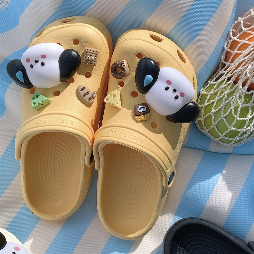 Обувь JRZ с тонкими полосками и мультяшным милым щенком обувь Love Slip Couple уличная
