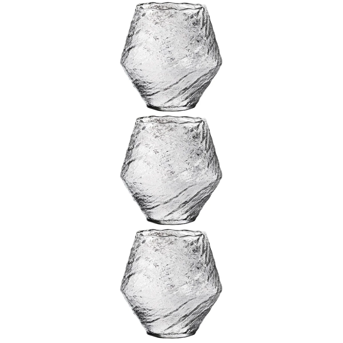 

3 pcs Whiskey Wedge Whiskey Rocks Glasses Bourbon Glasses Whiskey Decanter Decorative Whiskey Glasses Decanter