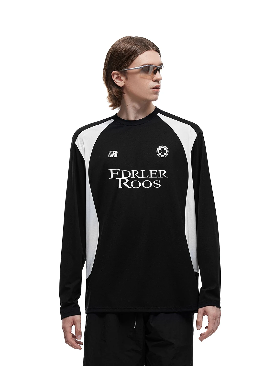 Официальный магазин FDR быстрая Лоскутная Спортивная рубашка с длинным рукавом и