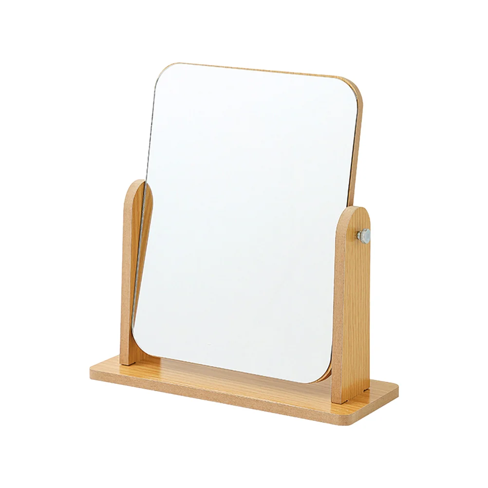

Wooden Vanity Mirror Makeup Minimalist Desk Dressing Table Tabletop Simple Miss The
