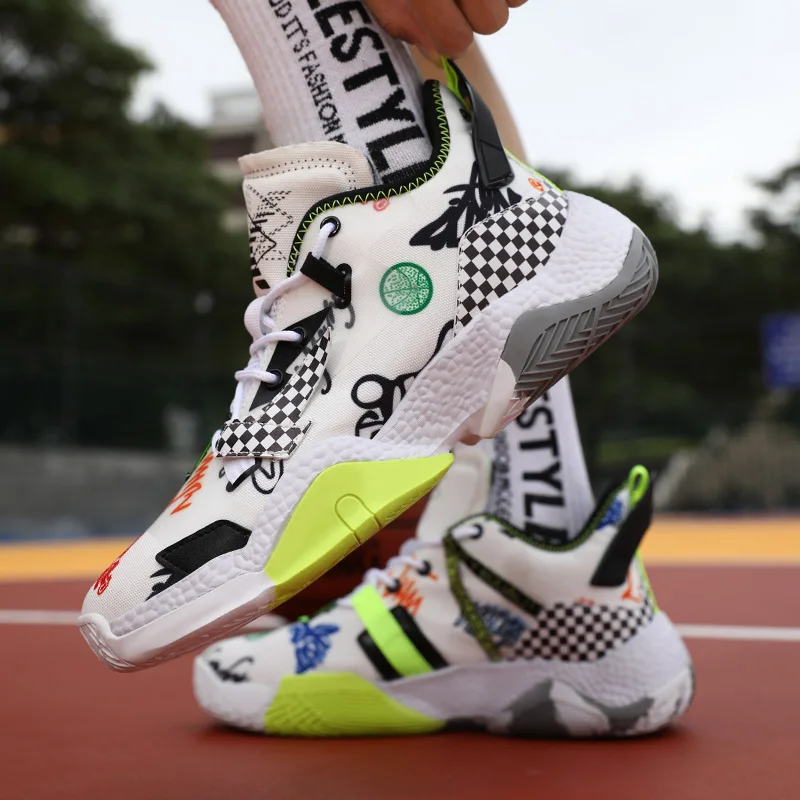 2022 Black Professional Outdoor Basketball Shoes Men Women High Quality Platform Cushion Sport Sneakers Basketball Mens Trainers