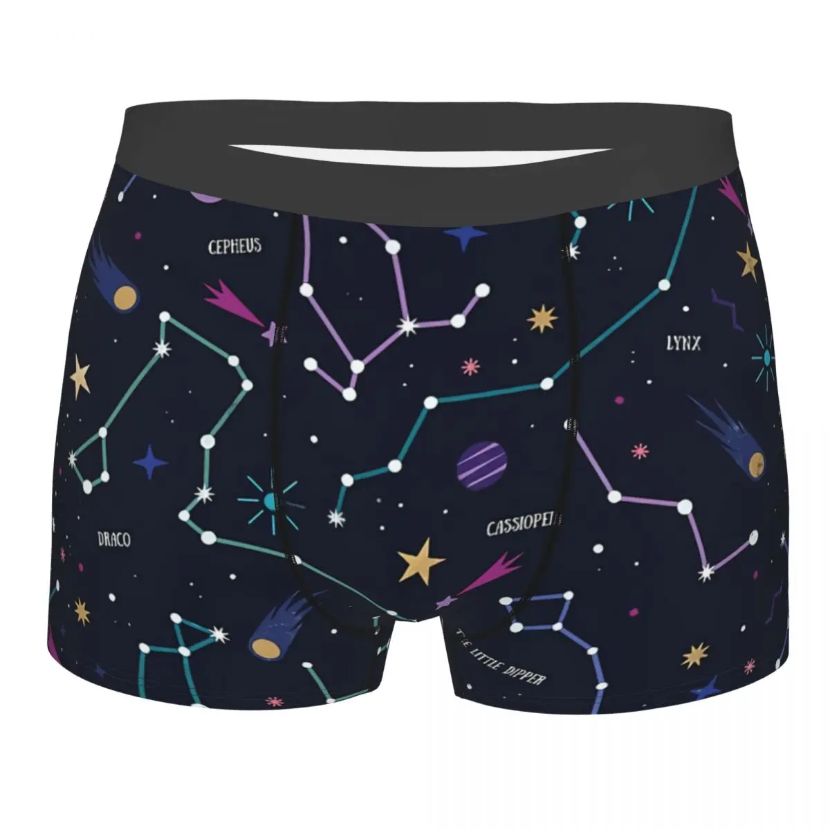 

The Stars Galaxy Man's Boxer Briefs Breathable Creative Underpants High Quality Print Shorts Birthday Gifts