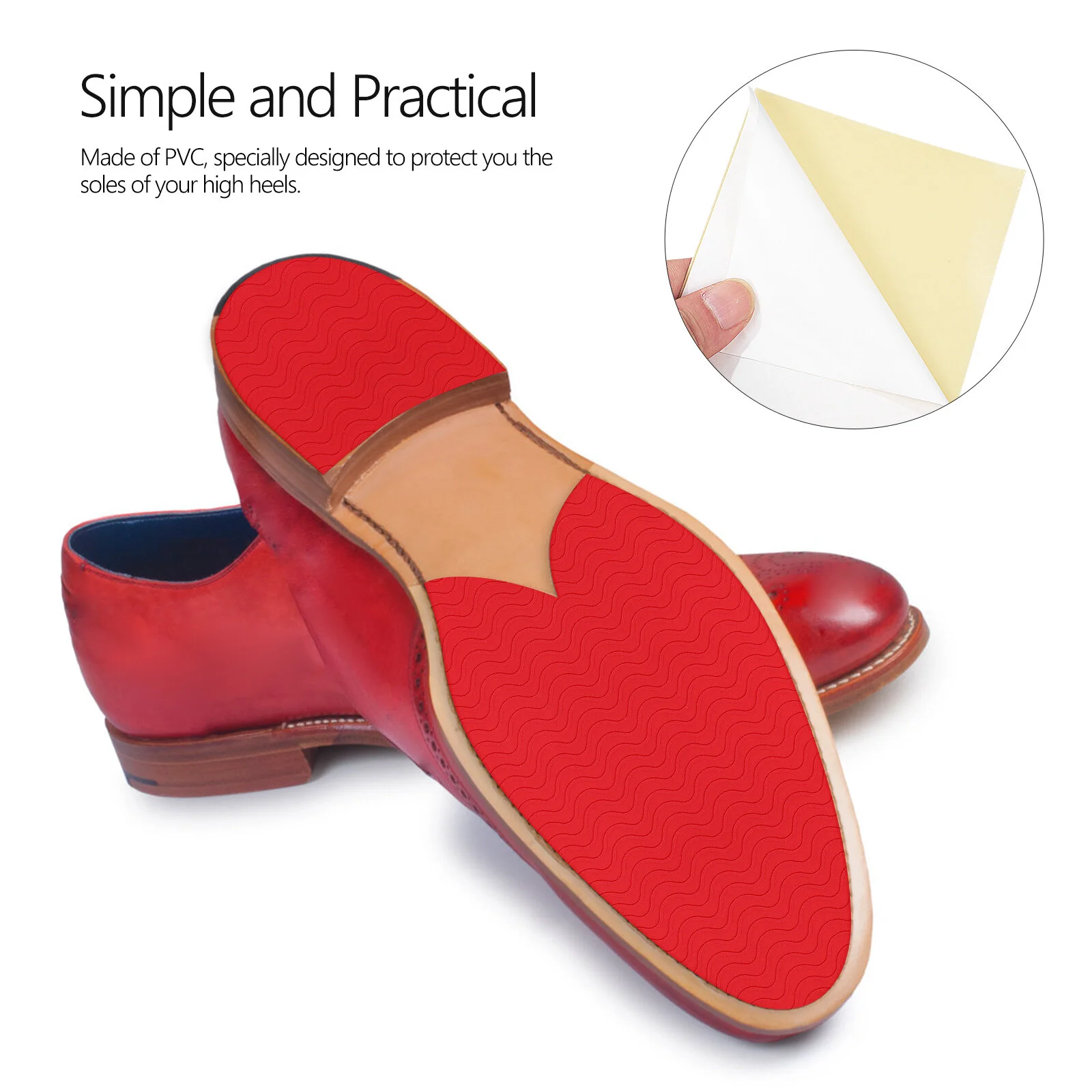 

4 Pcs Sole Protectors for High Heels Shoe Grips on Bottom of Shoes Adhesive Shoe Grips Films