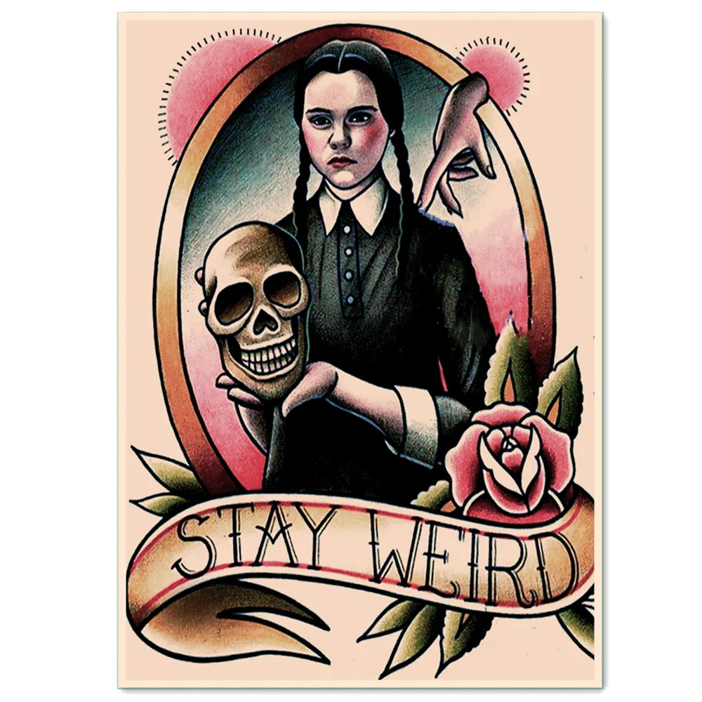 Семья Аддамс. Художественные фотографии с татуировками винтажные постеры