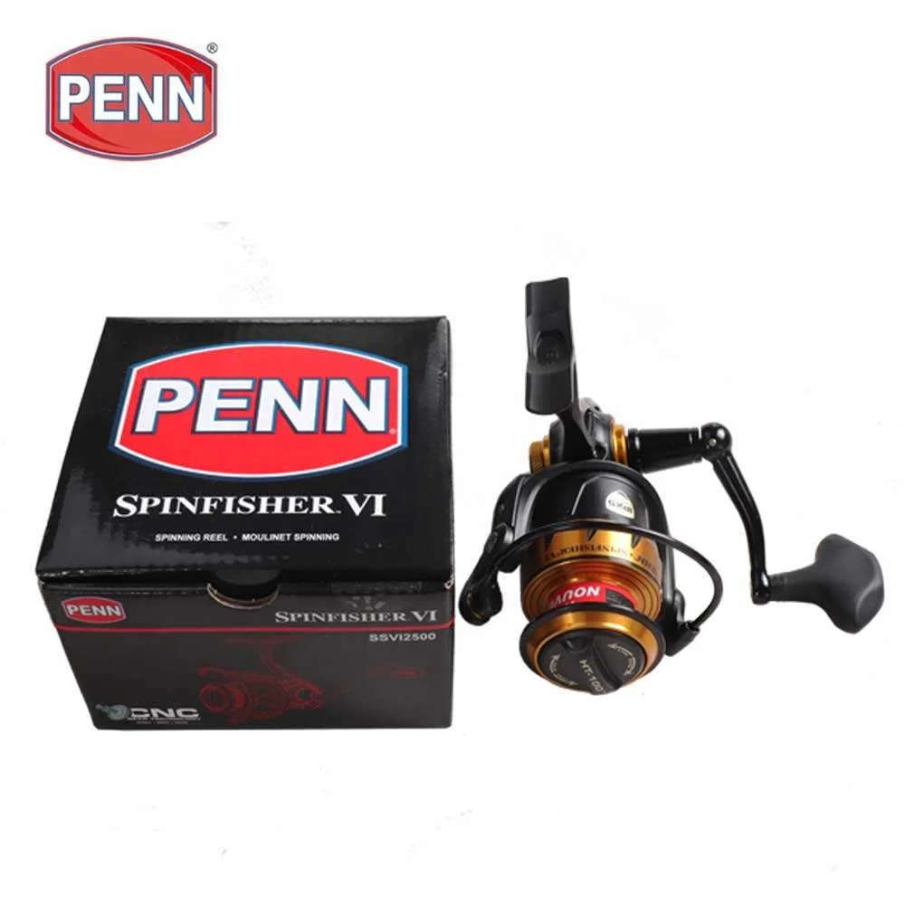 Оригинальные спиннинговые Рыболовные катушки PENN SPINFISHER VI с металлическим
