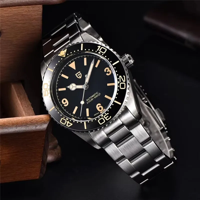 PAGANI DESIGN 2024 Роскошные мужские часы NH35 20 Bar Ретро автоматические для мужчин