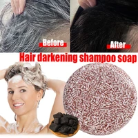 hair darkening shampoo repair hair solid soap natural organic hair conditioner natural polygonum essence mild damaged hair care