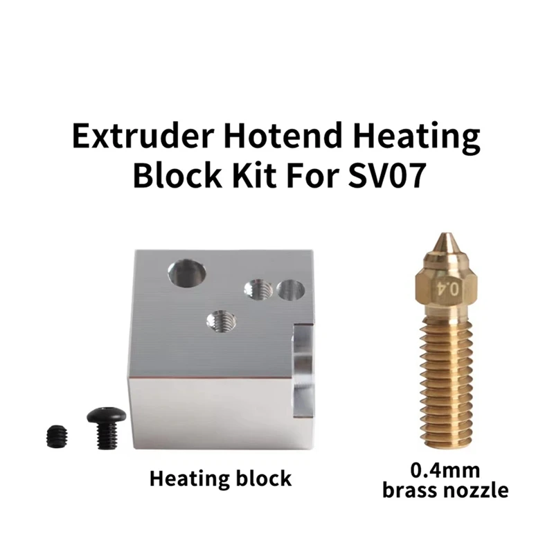 Комплект нагревательного блока экструдера Hotend латунное сопло 0 4 мм термостойкий