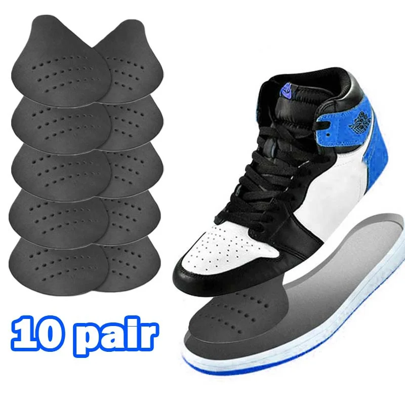 

10 Pairs Anti-wrinkle Protector for Sneakers Toe Caps Anti Crease Support Stretcher Expander Foam Sports Shoe Care Accesories