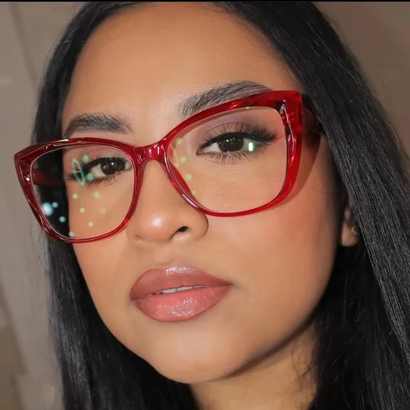 

2022 New Vintage Simple Cat Eye Optical Anti-blue Glasses Women Fashion Sexy Transparent Eyeglasses Female Computer Oculos