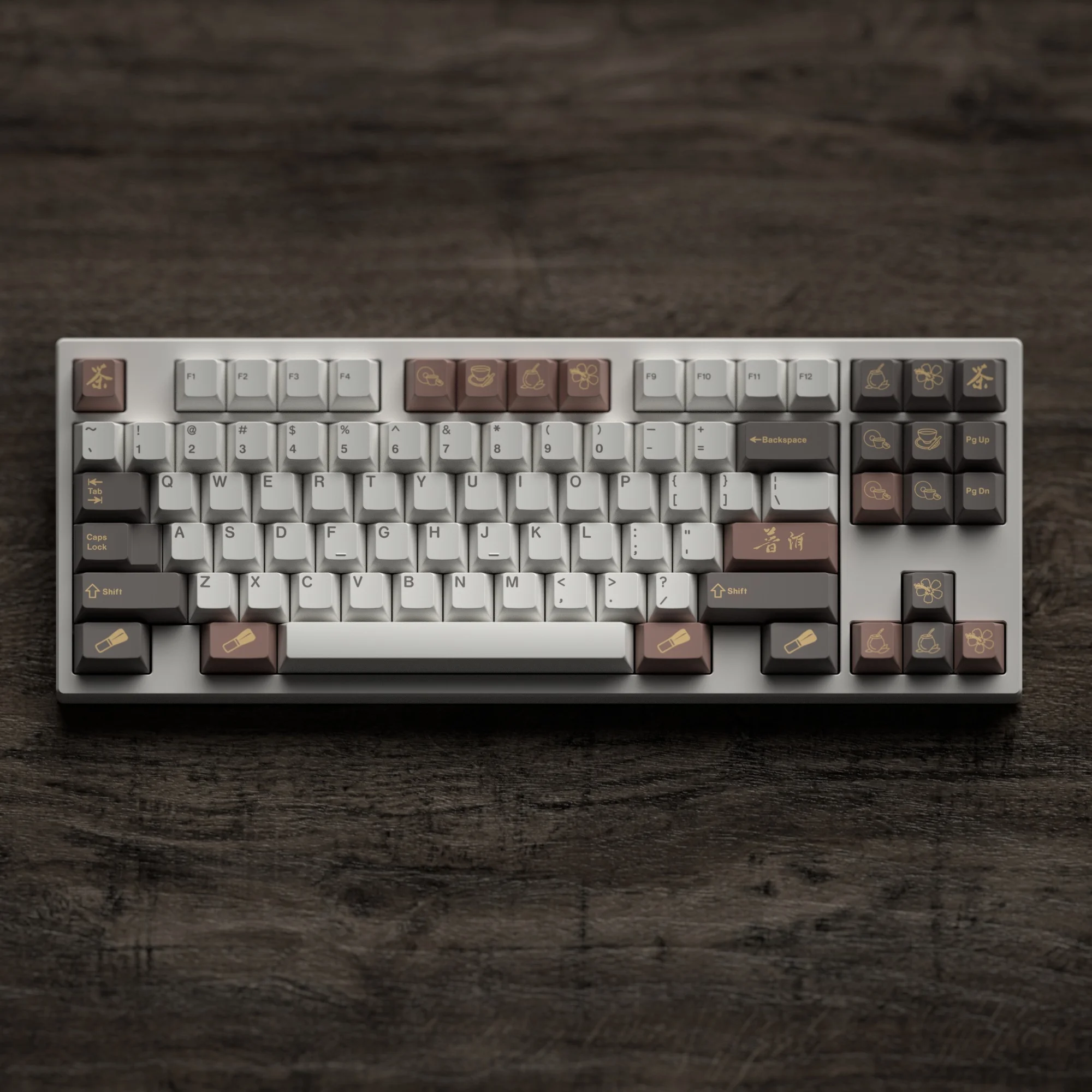 

Колпачки для клавиш Puer Tea Pu-Erh, тематические колпачки для клавиш с сублимационной печатью, для механической клавиатуры 64 68 75 84 96 87