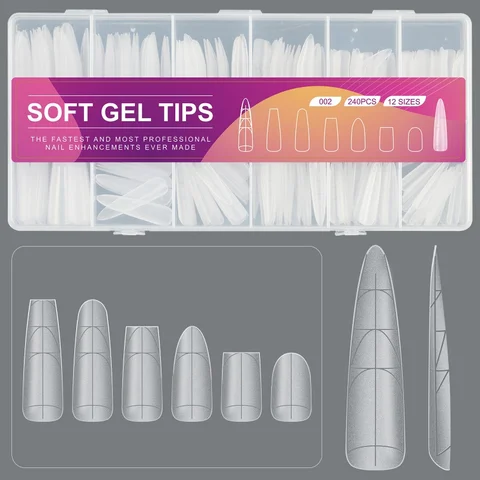 Накладные ногти ABS 240 шт. прозрачные