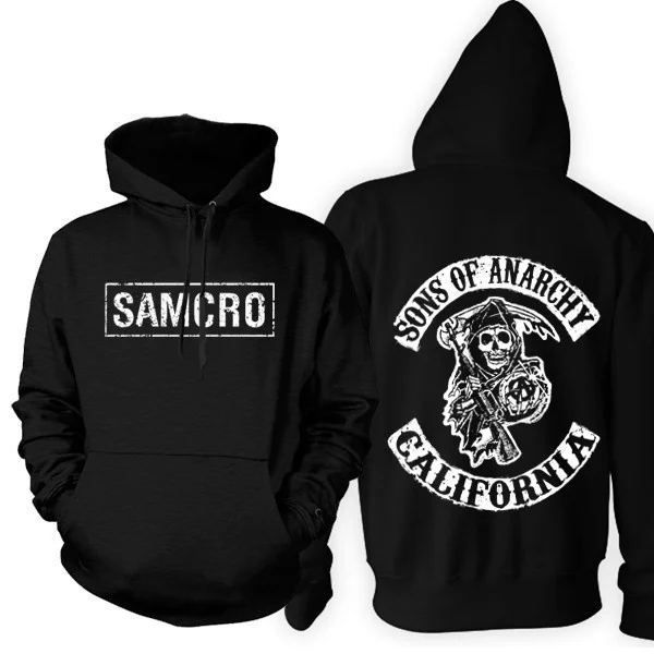 

2023 High Quality Screen Printed S-Sons of Anarchys Samcro Fleece Sweatshirt Hoodie Pullovers