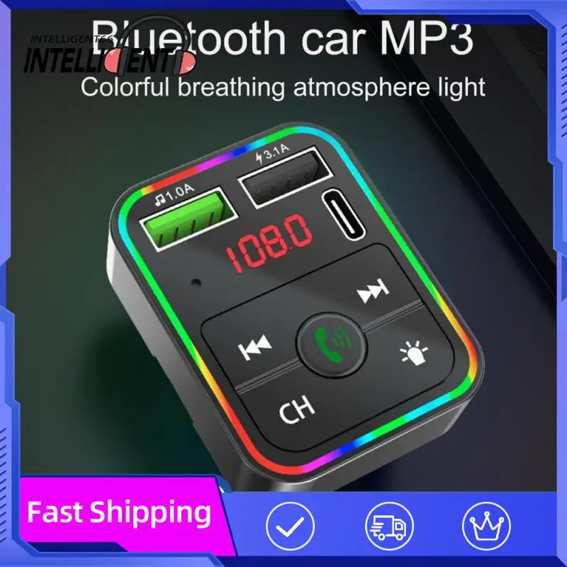 

With Lcd Screen Player Multifunctional Car Charger Adapter Portable Universal Car Charger Car Interior Accessories