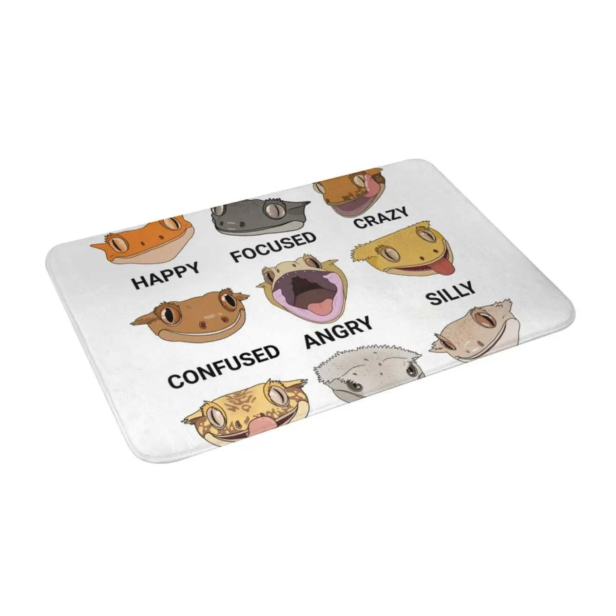 

Today I'M Feeling Crested Gecko Bath Door Floor Mat Antislip Rug Carpet Entrance LivingRoom Home Kitchen Scraping Dust Polyester
