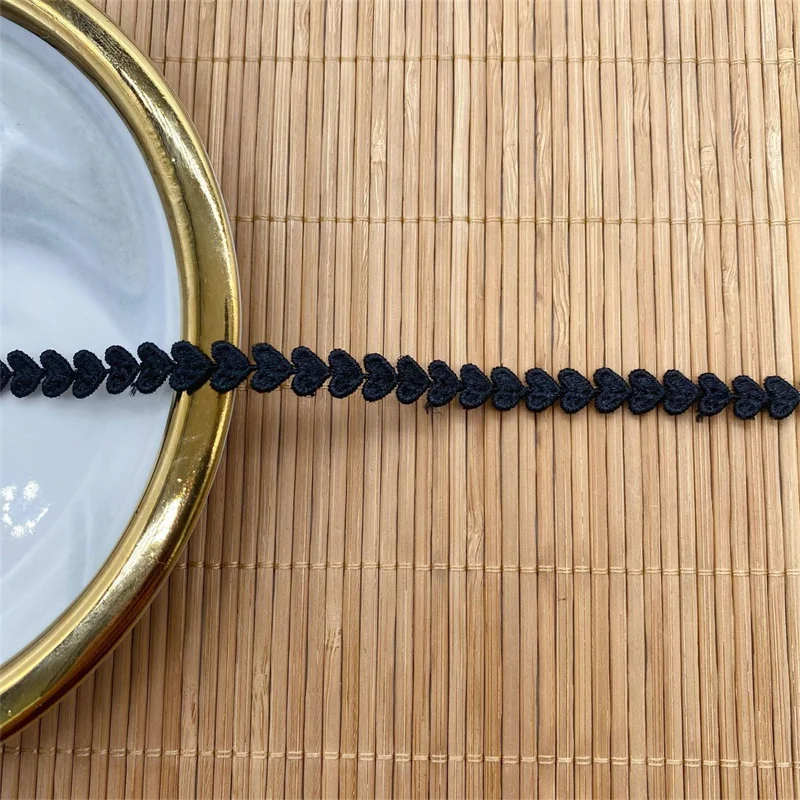 Узкая однотонная кружевная отделка венецианских сердец 19 ярдов для чокера