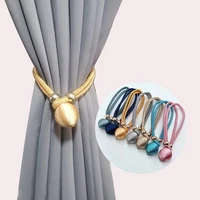 1pair solid color curtains strap curtain tieback window accessories home decorations