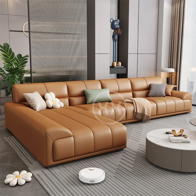 Угловой диван с скандинавским креслом минималистичный секционный современный