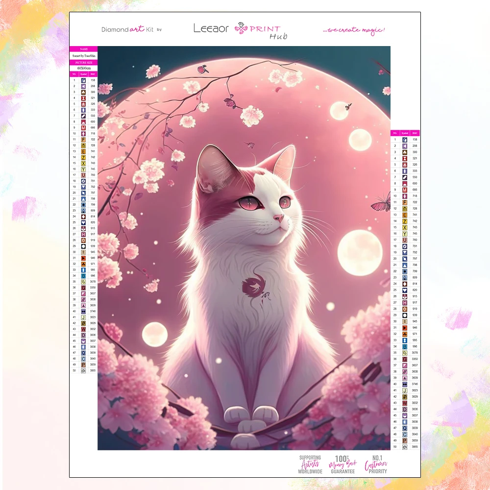 

Алмазная живопись 5D «сделай сам», серия розового цвета, кошка, цветение вишни, фантастическая мультяшная мозаика, поделки, вышивка стразы, домашнее украшение для стен
