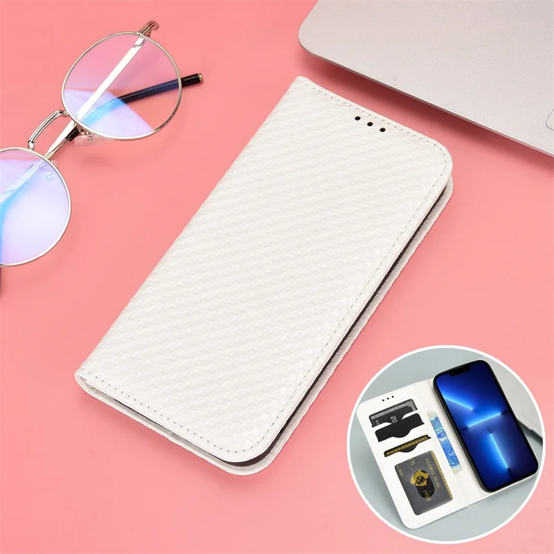 

For TCL 30 30Plus 30+ 5G Pearl Lattice Magnetic Phone Flip Cover TCl 30SE Fashion Simple Magnetic Leather Case Cover
