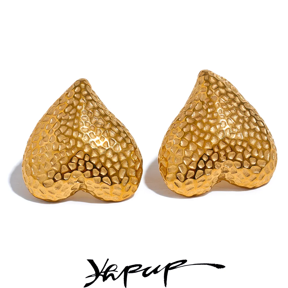 Yhpup модные романтические металлические индивидуальные серьги-гвоздики в форме