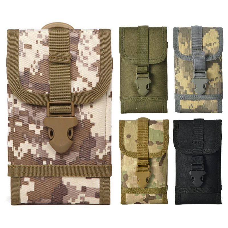 

Outdoor Tactical Molle Phone Bag Camping Hunting Fishing Hiking Waist Bag Mobile Phone Belt Pouch CellPhone Cover Utility Bags