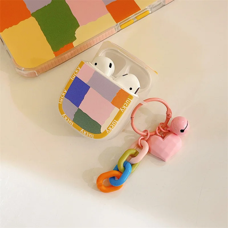 

Красочный подвесной маленький колокольчик 2021 AirPods 3 Чехол Apple AirPods 2 чехол для AirPods Pro Чехол для IPhone аксессуары для наушников