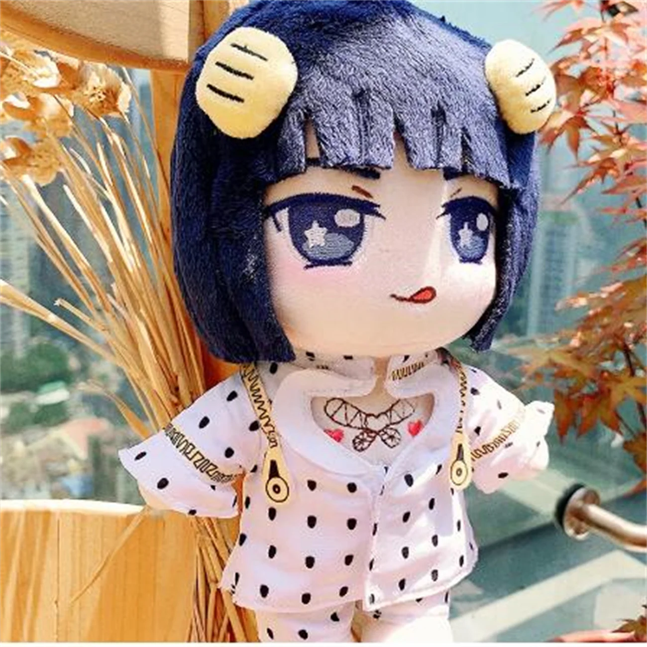 

Anime JoJo's Bizarre Adventure Bruno Bucciarati Cosplay Cute Plush Stuffed Change Dolls Toy 20cm Doll Plushie Clothes Xmas Gift