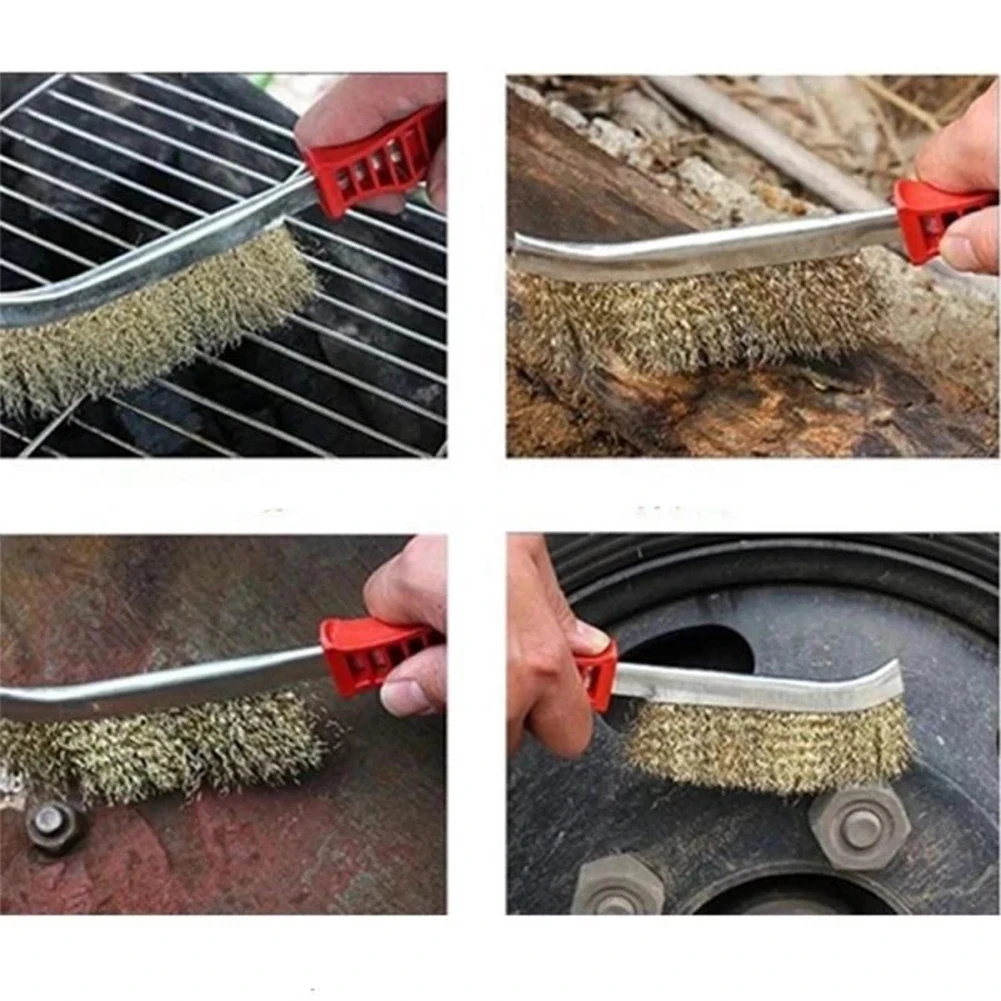 

Brush Steel Wire Brush Copper Plated Steel Wire Copper Wire Rust Removal 70mm Cleaning Multifunctional Plastic