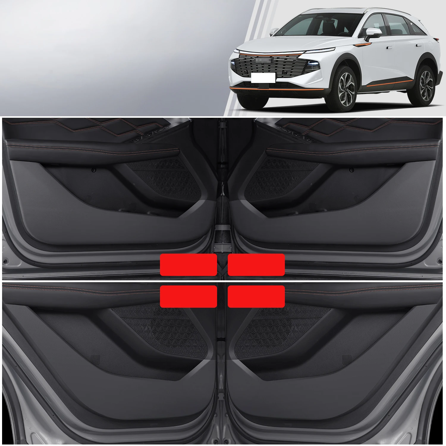 

Для Haval F7 II 2024 2025 автомобильный Стайлинг, кожаная накладка на дверь, защита от ударов, боковая кромка, защитная пленка, наклейки, автоаксессуары