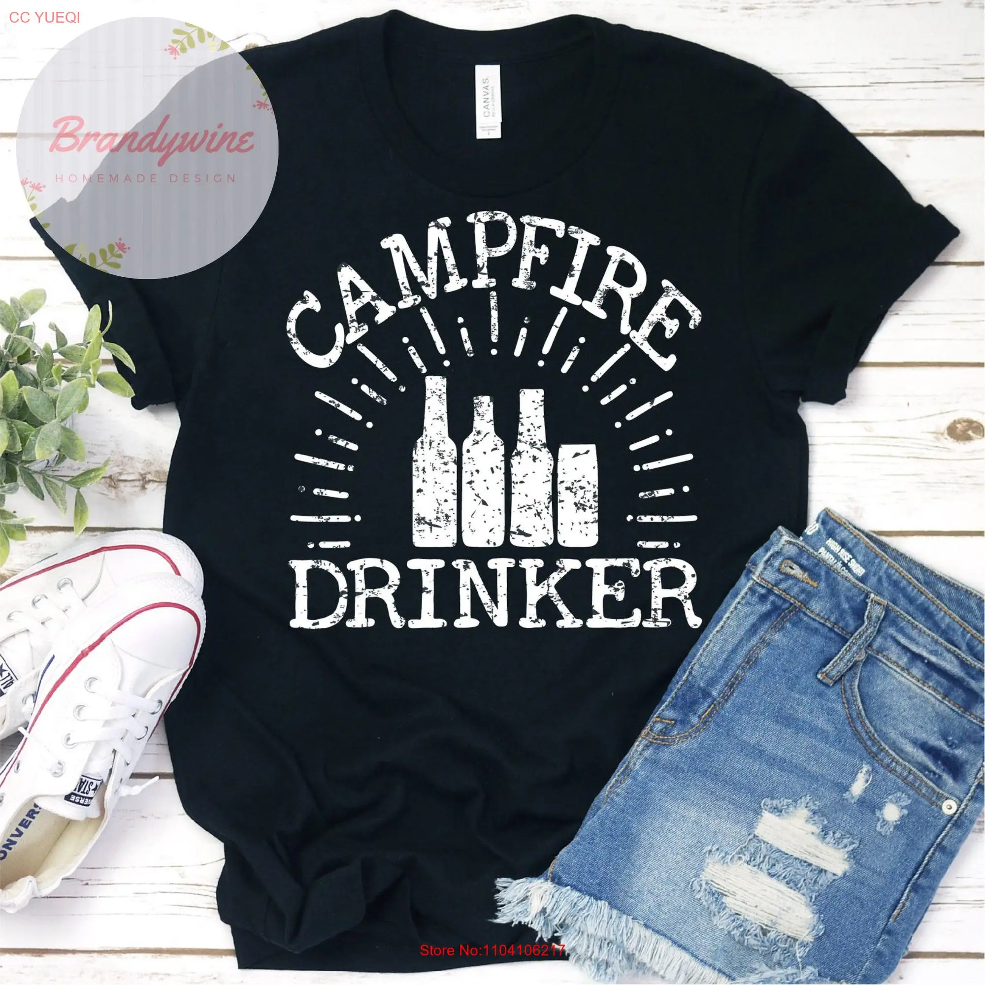 Забавная футболка для кемпинга с длинным или коротким рукавом