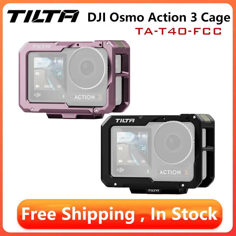 

TILTA TA-T40-FCC Full Frame Camera Cage For Osmo Action 3 Sports Camera Metal Protection Frame All-Inclusive Anti-Fall