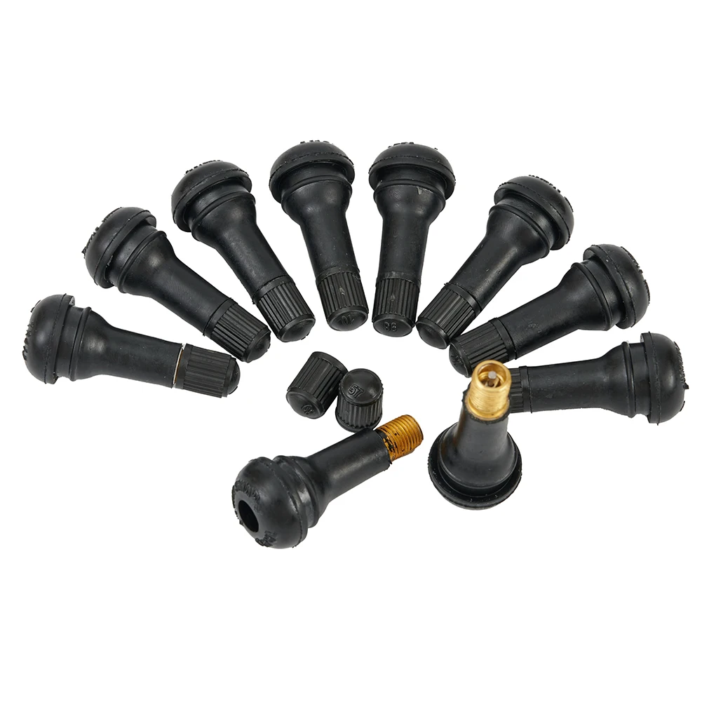 

10pcs Car Tyre Valves Stems TR413 Cap Snap In Type Rubber Tool Tubeless Vacuum Wheels Set Replacement Parts Supplies