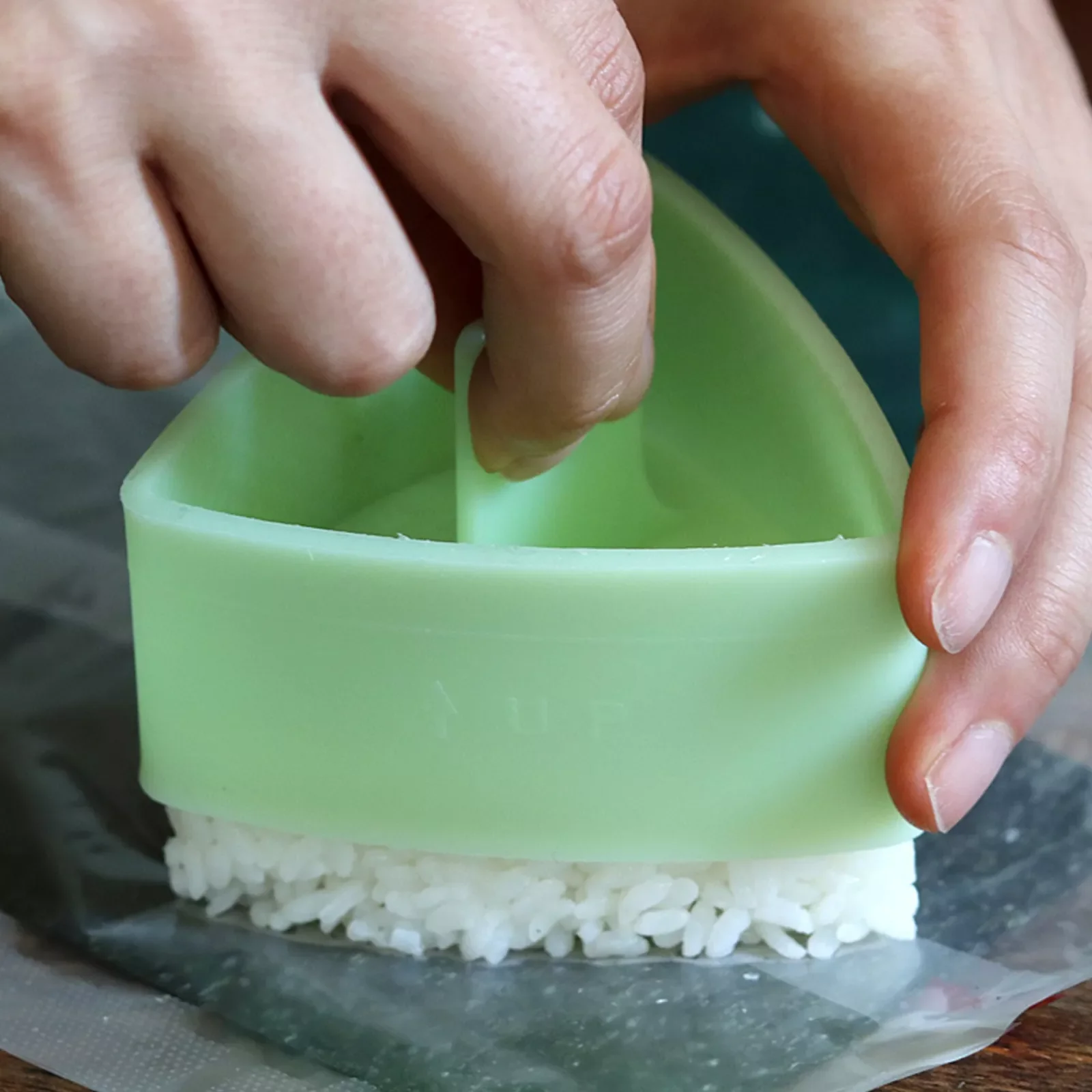 

Trilater Form for Onigiri Rice Ball Sushi Maker Non-Stick Kitchen Sushi Making Kit Seaweed Press Device Mold For Kids Beginner