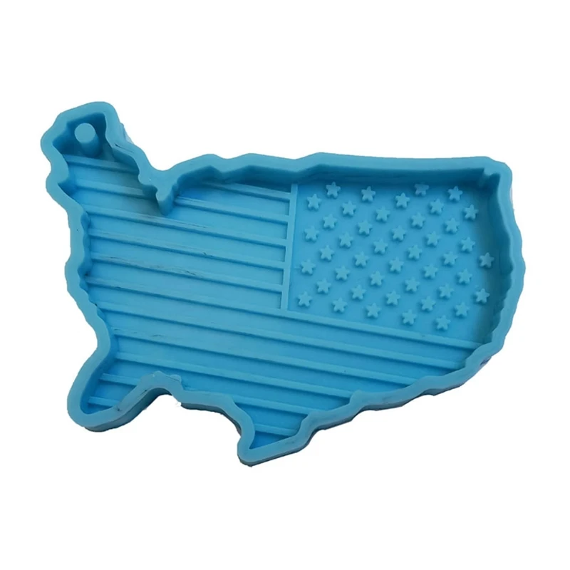 

Shiny Glossy Silicone Resin Molds US Map Keychain Mold DIY Keychain Pendant Jewelry Epoxy Resin Crafting Molds