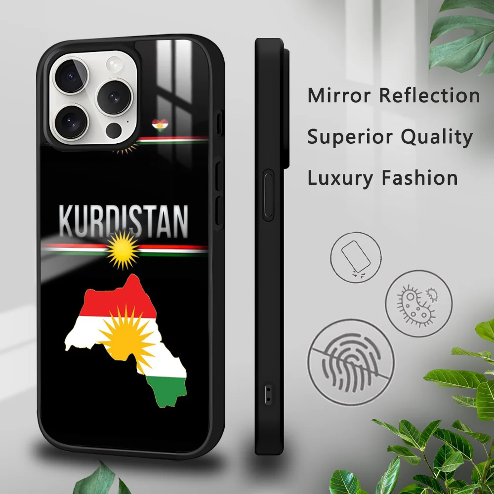 Чехол для телефона с флагом Курдистана iPhone 16 15 14 13 12 11 Pro Xs Max Mini Plus Celulares Hard Funda
