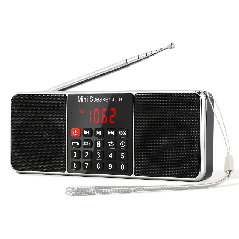 

AWIND PRUNUS J-288 Portable Radio AM FM Radio with Bluetooth Speaker AUX Input TF Card MP3 Mini Pocket USB Radios Stereo Player