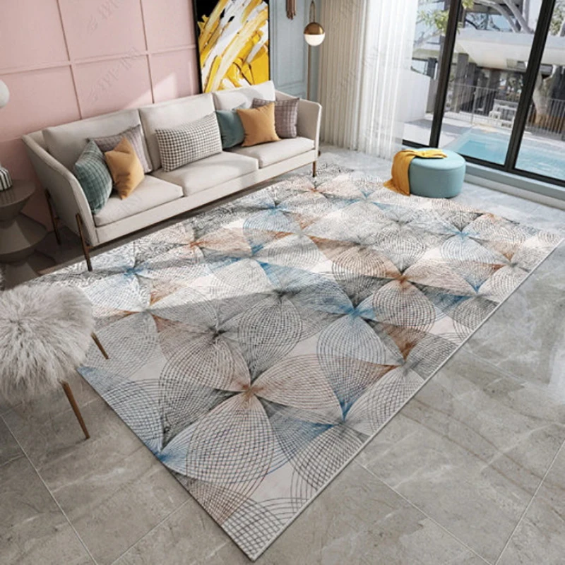 

Colorful Abstract Geometric Carpet Living Room Sofa Coffee Table Mat Bedroom Bedside Mats Creative Customizable Rugs Home Decor