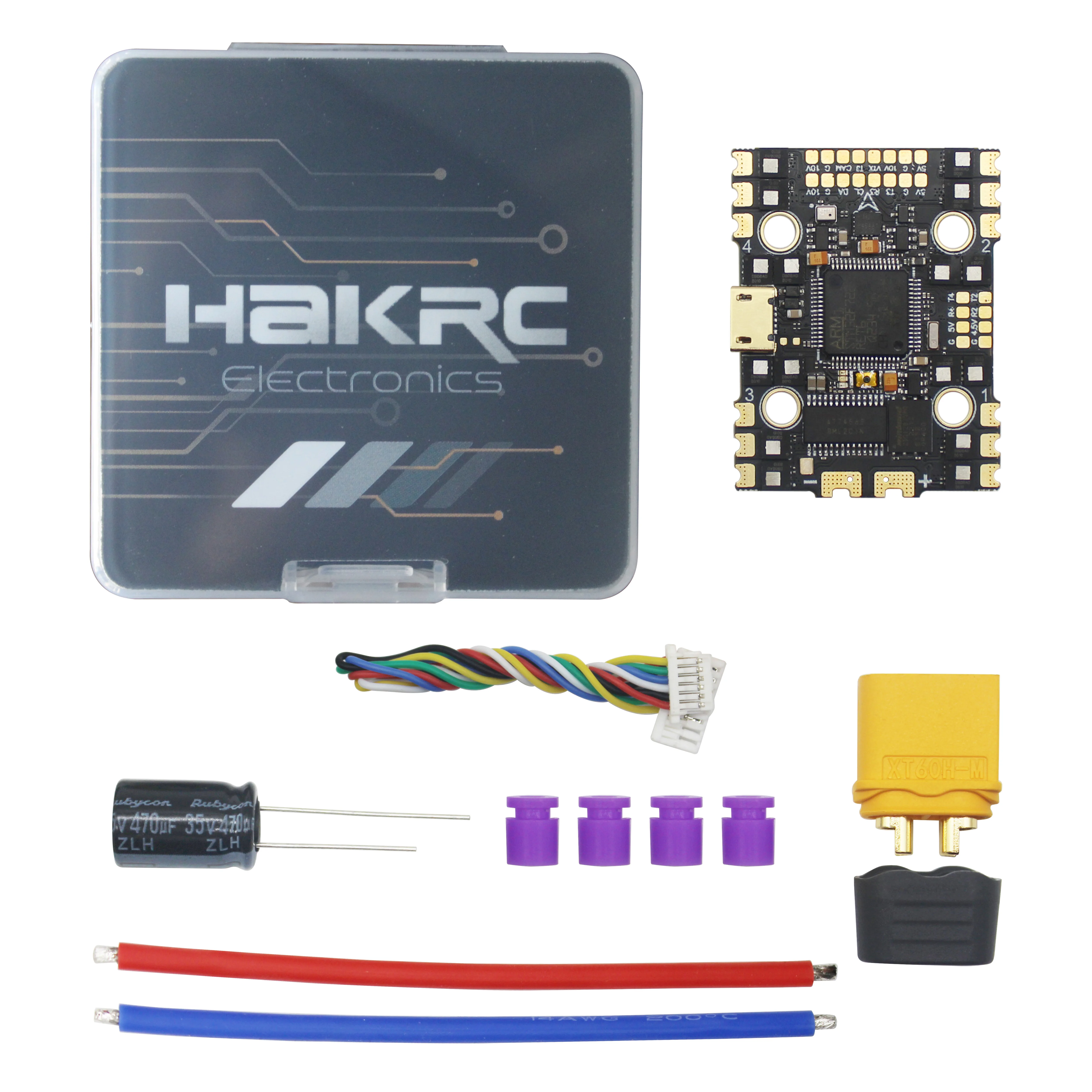 

HAKRC F7220 BL32 AIO F722 Flight Controller 5V 10V Dual BEC BLHELI32 40A / 50A 4in1 ESC 20X20mm 3-6S for FPV Freestyle Drones