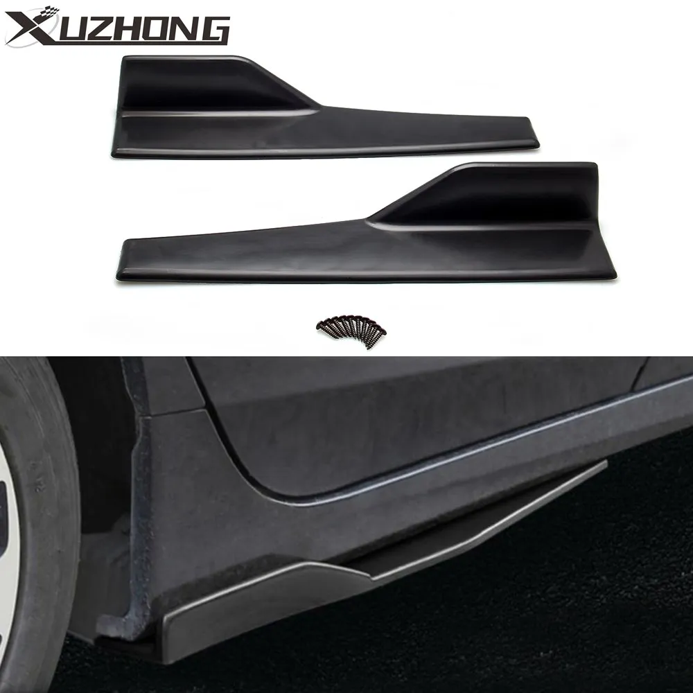 

2pcs 45cm Universal Car Side Skirt Rocker Splitter Winglet Side Wing Bumper Lip Bumper Side Skirts Black