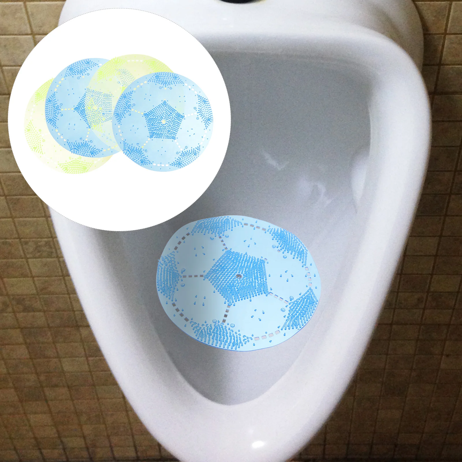 

4 Pcs Football Balls Urinal Screens Deodorizer Men Toilet Bathroom Splash Pad Mat Scented Plastic Mats Man