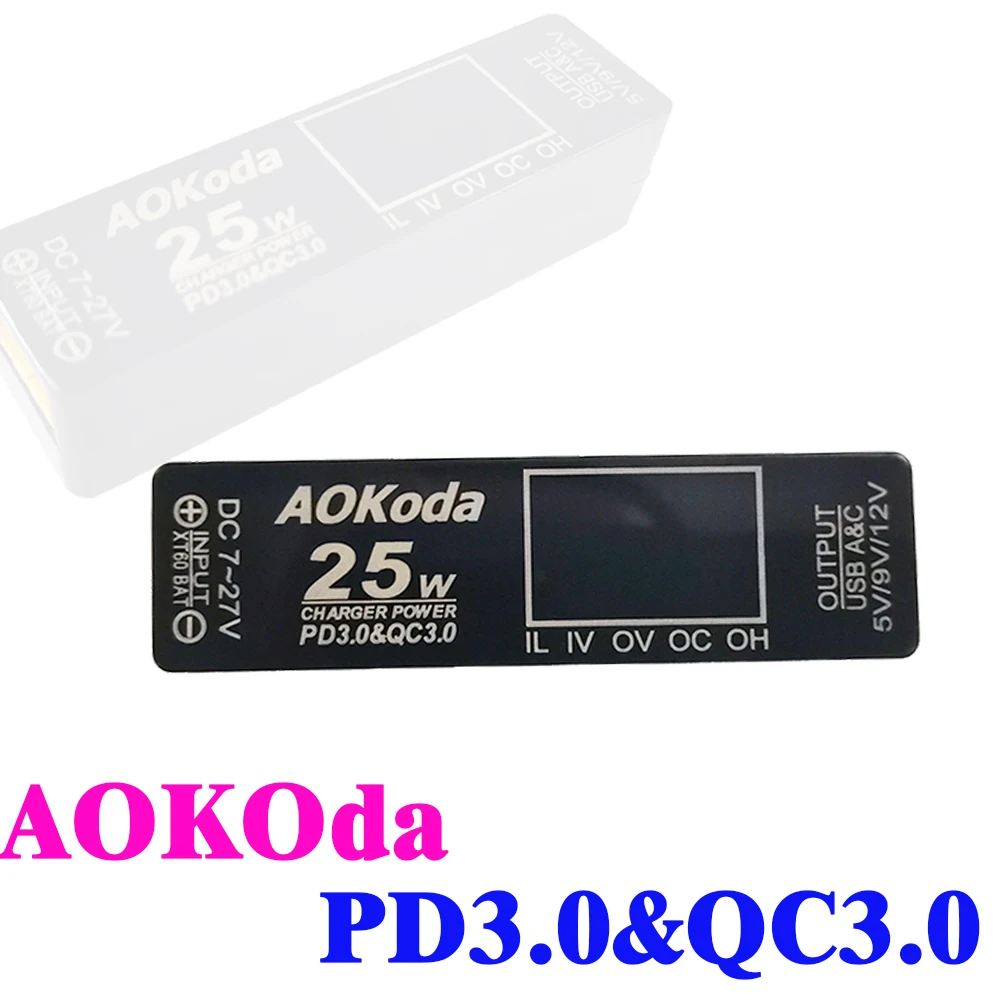 AOKoda PD3.0 и QC3.0 Быстрый Преобразователь мощности литий-полимерный аккумулятор xt60 в