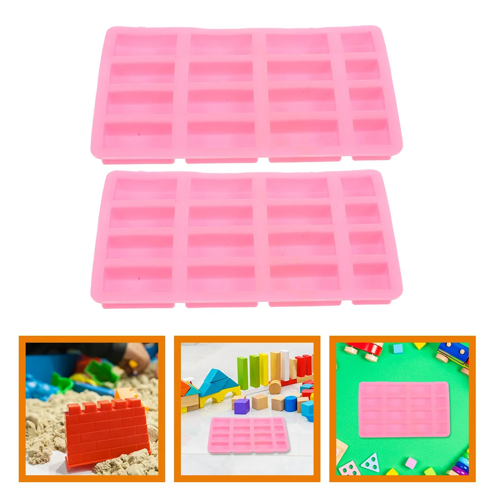 2Pcs DIY Sand Brick Landscape Mold Building Mini Brick Making Mold Mini Sand Mold