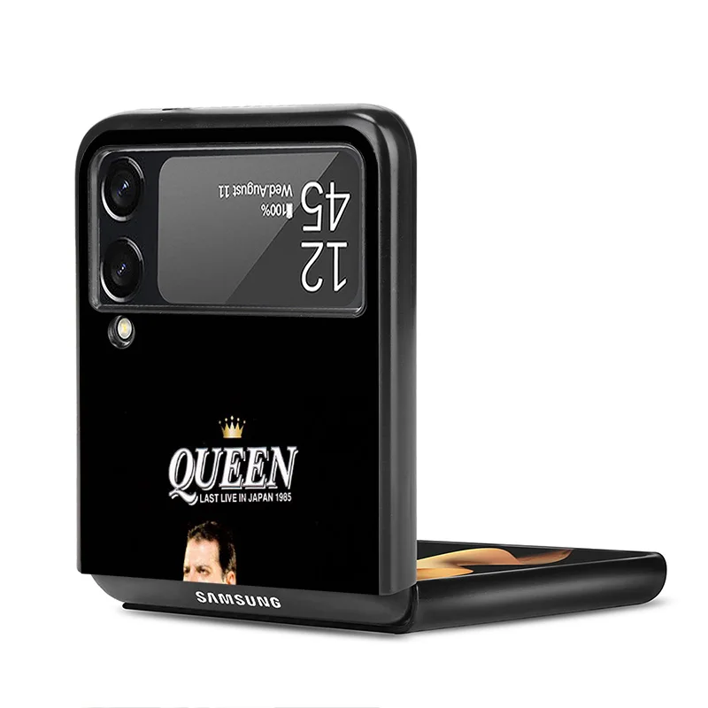 Жесткие чехлы для телефонов Samsung Z Flip 6 5 4 3 Galaxy Flip6 5G Flip5 Flip4 Flip3 Freddie Mercury Queen Band PC