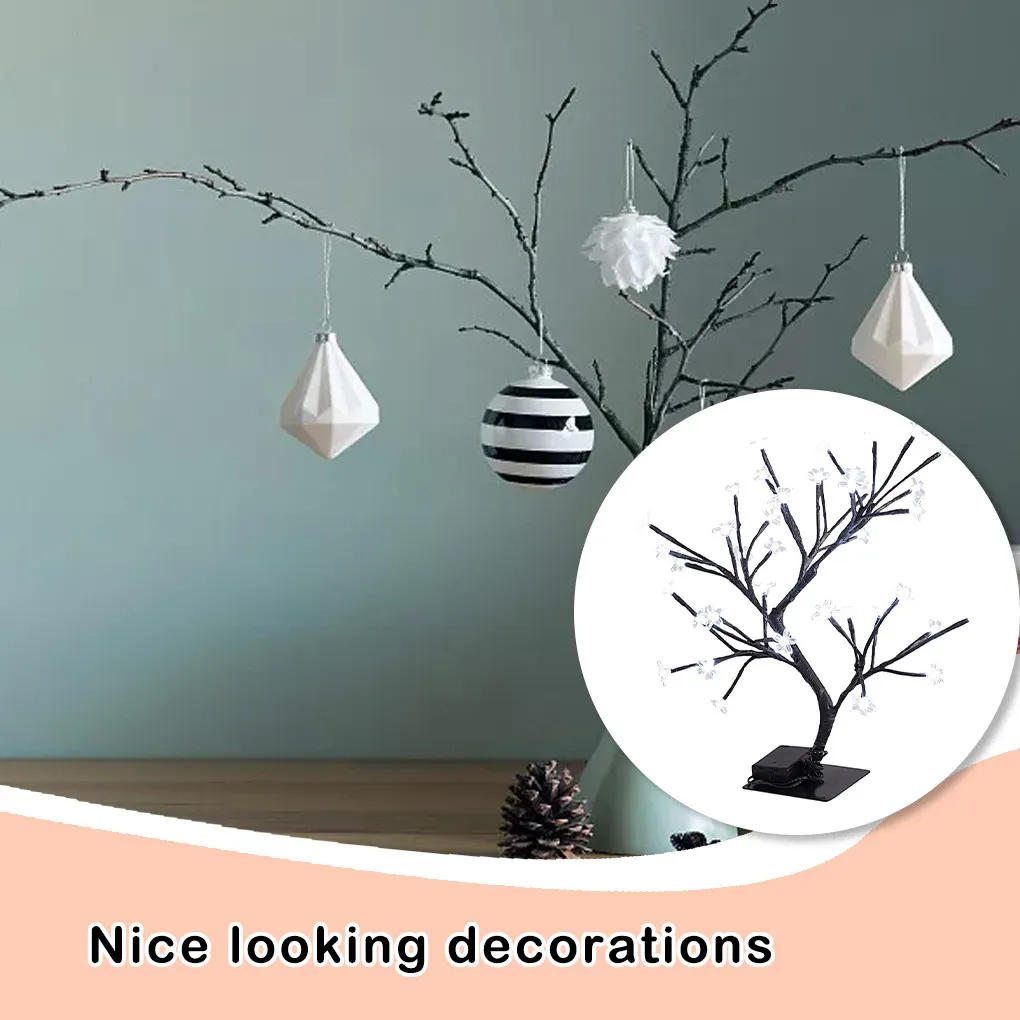 

Sakura Tree Lamp Flower Shaped Lamps LED Night Light Tabletop Decoration