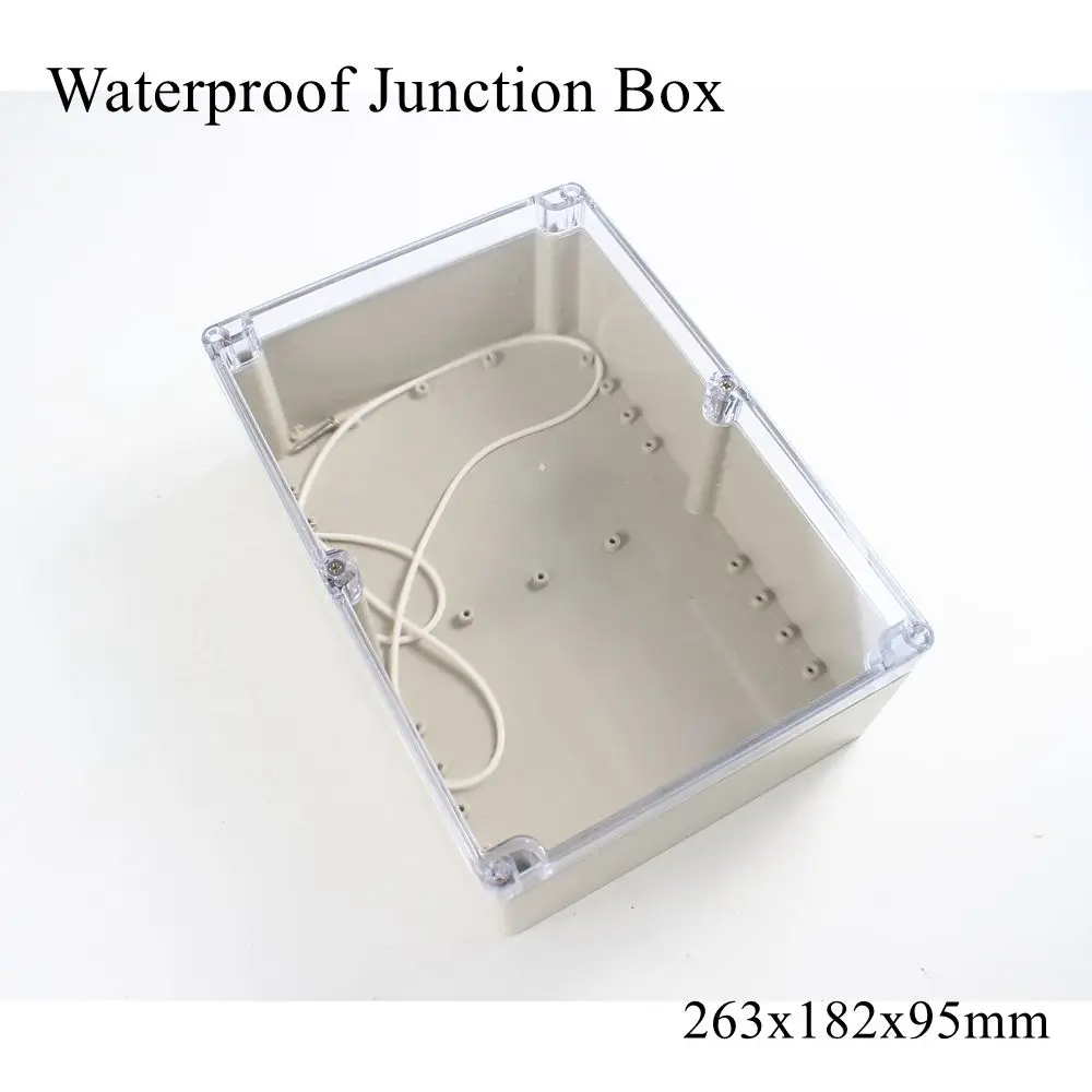 Распределительная коробка 250x240x110 мм, ясное прозрачное покрытие IP65 ABS PC, водонепроницаемый пластиковый корпус, чехол для инструмента, для улицы