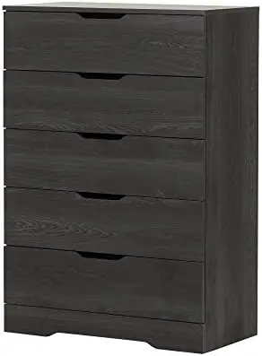 

Collection 5-Drawer Dresser, Gray Oak with Cutout Handles