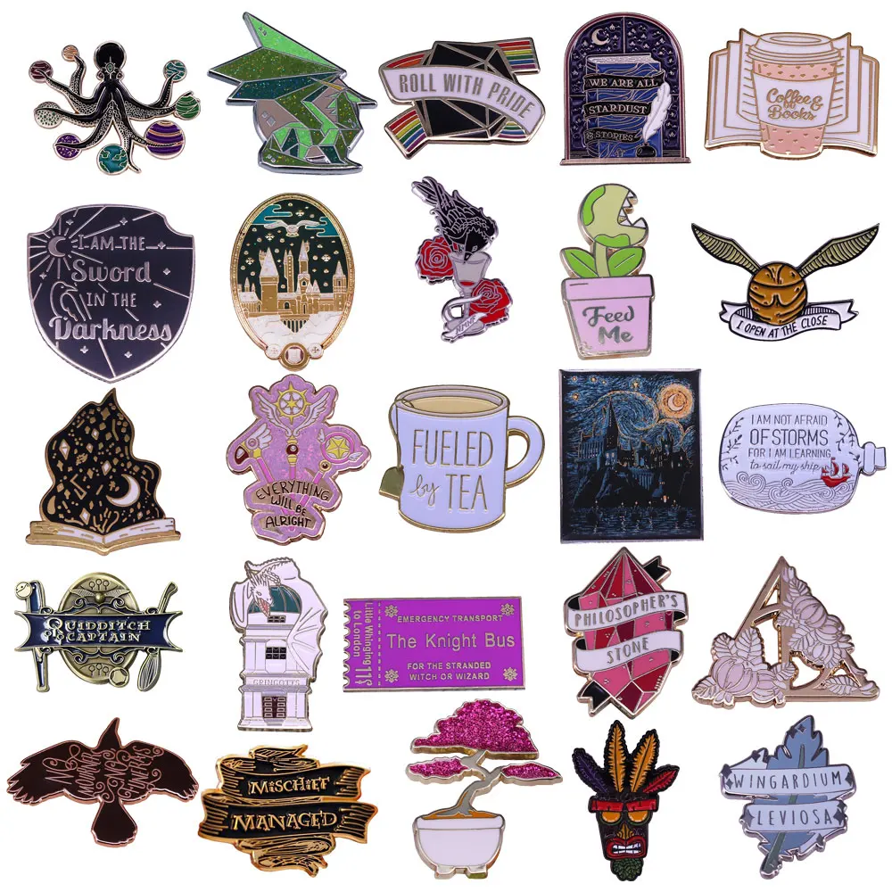 

Креативная кофейная жесткая брошь на лацкан рюкзак джинсы эмаль забавная Волшебная булавка с кристаллами Женская модная Бижутерия Подарки...