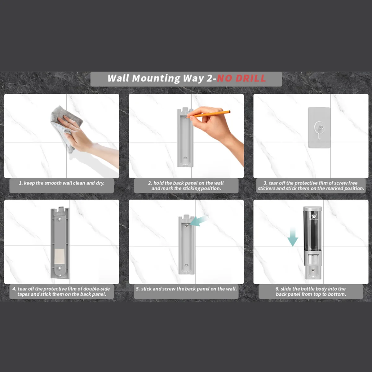 Настенный дозатор для мыла и бумаги без сверления клея