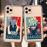 my hero academia anime phone cover for iphone 11 12 13 pro max x xr xs max 6 6s 7 8 plus 13mini clear soft silicone tpu case